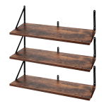 levede floating shelves 3 pcs wall mounted rustic storage display rack bedroom levede floating shelves 3 pcs wall mounted rustic storage display rack bedroom