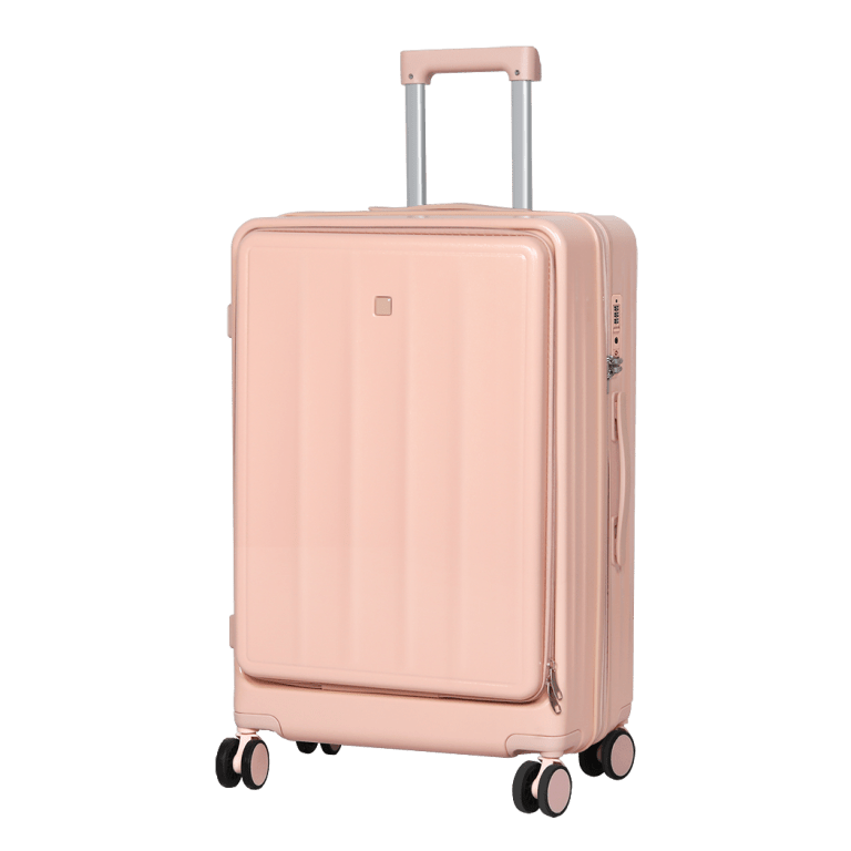 slimbridge 26" luggage trolley travel hard pink