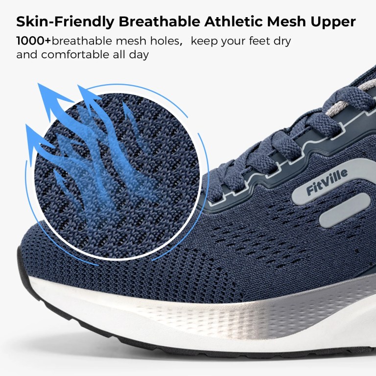 fitville men's running shoes wide toe box jogging shoes breathable cushioned walking sports sneakers for men with arch support FitVille Men's Running Shoes Wide Toe Box Jogging Shoes Breathable Cushioned Walking Sports Sneakers for Men With Arch Support 3