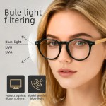 bamboo wood reading glasses for men and women retro round anti blue light presbyopia glasses 0 +100 +150 +250 Bamboo wood Reading Glasses For Men And Women Retro Round Anti blue Light Presbyopia Glasses 0 +100 +150 +250 5