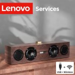 Lenovo C02 Multimedia Speaker Bluetooth Speaker Wired/Bluetooth Dual-Mode Speaker Retro Speaker Universal for Tv, Computer, and Mobile Phone Subwoofer 1