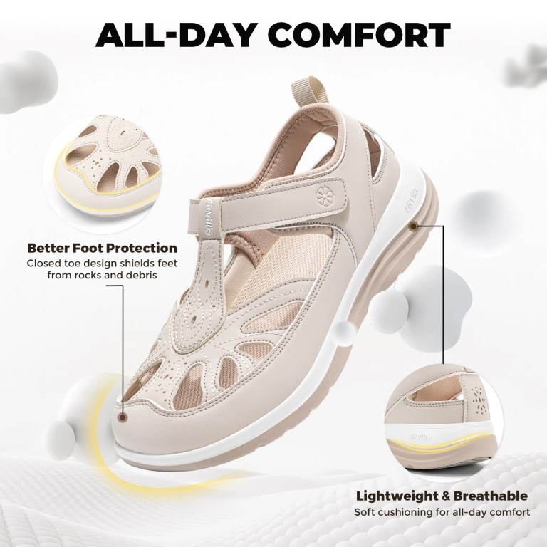 fitville women's casual sandals wide toe box cmfort walking shoes non slip sport sandal for women arch support relief foot pain FitVille Women's Casual Sandals Wide Toe Box Cmfort Walking Shoes Non-slip Sport Sandal for Women Arch Support Relief Foot Pain 5