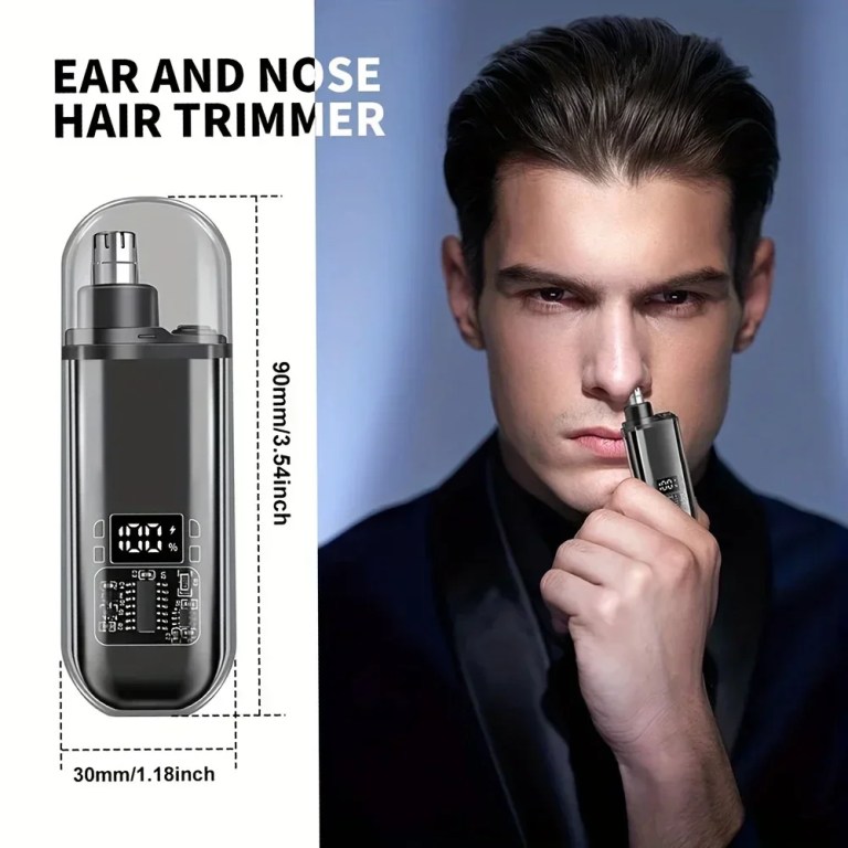 Nose Ear Hair Trimmer for Men - USB C Rechargeable Portable Fast Charge, Compact Grooming Kit 3