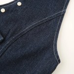Zevity 2025 Women Vintage Rivet Design V Neck Denim Halter Blouse Femme Chic Backless Elastic Vest Shirt Slim Blusas Tops LS9434 5