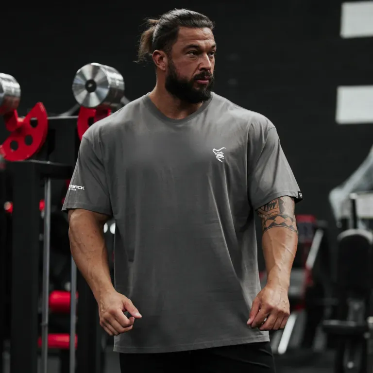 SILVERBACK Oversized Loose Sport Men T-Shirts Dropped Shoulders Gym Fitness Bodybuilding Shirt Breathable Cotton Men's Tee 3