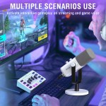 fifine rgb streaming podcast kit with dynamic mic & audio mixer for gaming/recording/live streaming, instant audio control ks5w FIFINE RGB Streaming Podcast Kit with Dynamic Mic & Audio Mixer for Gaming/Recording/Live Streaming, Instant Audio Control- KS5W 3