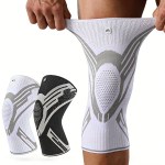 1 Pcs Compression Knee Support Sleeve Elastic Breathable Knee Pads Brace Springs Gym Sports Protector Basketball Volleyball Run