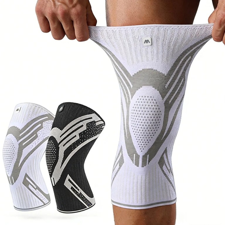 1 Pcs Compression Knee Support Sleeve Elastic Breathable Knee Pads Brace Springs Gym Sports Protector Basketball Volleyball Run