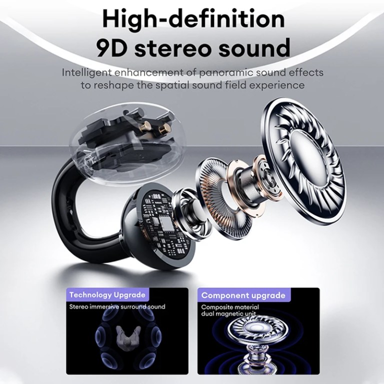 Choice Lenovo LE302 OWS Ear Clip Earphones Wireless Bluetooth 6.0 Headset HD Call Earbuds Low Latency Gaming Headphones New 4