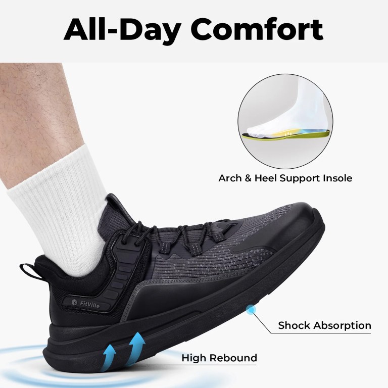 fitville sports sneakers extra wide toe box walking shoes for men breathable comfort gym running shoes slip resistant size 40 50 FitVille Sports Sneakers Extra Wide Toe Box Walking Shoes for Men Breathable Comfort Gym Running Shoes Slip-resistant Size 40-50 2