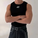 Mens Vest Slim Fitness Sports Casual Tank Top Spring Summer Plain Simple Gym Jogging Sleeveless Top Men'S Clothing 2025 New 5