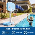 everfit 2 in 1 pool basketball hoop volleyball net set water sports game combo weighted base blue