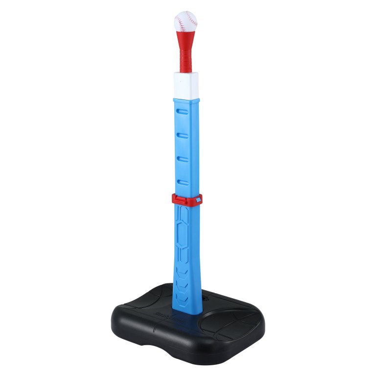 keezi kids basketball hoop stand baseball set adjustable height sports toys blue keezi kids basketball hoop stand baseball set adjustable height sports toys blue