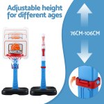 keezi kids basketball hoop stand baseball set adjustable height sports toys blue keezi kids basketball hoop stand baseball set adjustable height sports toys blue