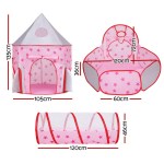 keezi kids playhouse play tent pop up castle crawl tunnel basketball hoop pink keezi kids playhouse play tent pop up castle crawl tunnel basketball hoop pink