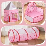 keezi kids playhouse play tent pop up castle crawl tunnel basketball hoop pink keezi kids playhouse play tent pop up castle crawl tunnel basketball hoop pink