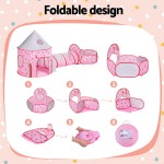 keezi kids playhouse play tent pop up castle crawl tunnel basketball hoop pink keezi kids playhouse play tent pop up castle crawl tunnel basketball hoop pink