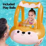 bestway kids inflatable fox swim float floating seat canopy pool toys 94x66cm bestway kids inflatable fox swim float floating seat canopy pool toys 94x66cm