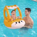 bestway kids inflatable fox swim float floating seat canopy pool toys 94x66cm bestway kids inflatable fox swim float floating seat canopy pool toys 94x66cm