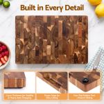 5 star chef acacia wooden cutting board end grain chopping board 5 star chef acacia wooden cutting board end grain chopping board