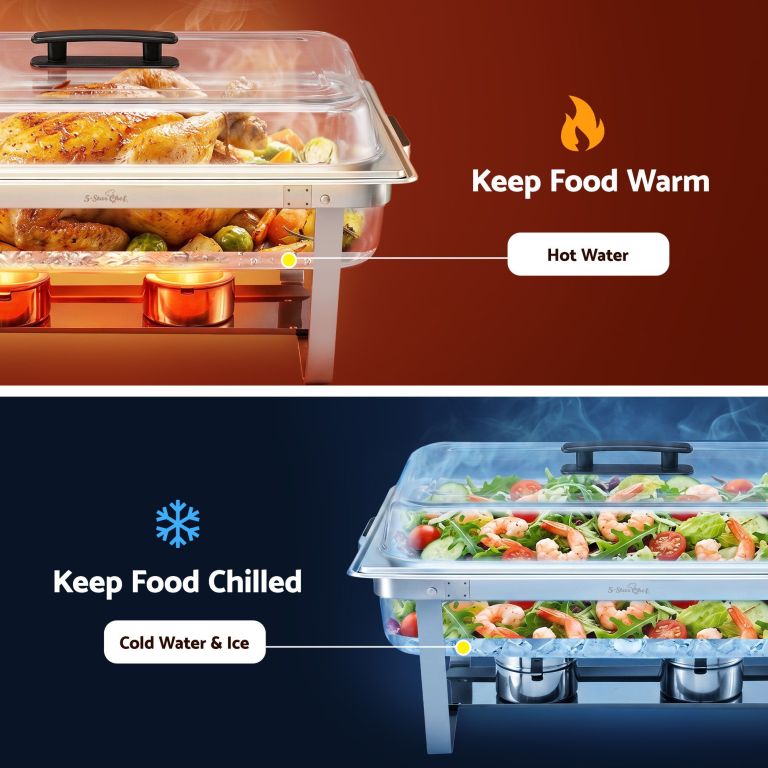 5 star chef chafing dish 9l 1 pan buffet warmer food warmer catering server