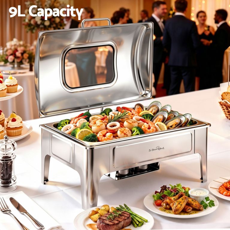 5 star chef 9l chafing dish buffet warmer food warmer catering server 5 star chef 9l chafing dish buffet warmer food warmer catering server