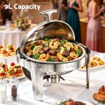 5 star chef 9l chafing dish buffet warmer food warmer catering server round 5 star chef 9l chafing dish buffet warmer food warmer catering server round