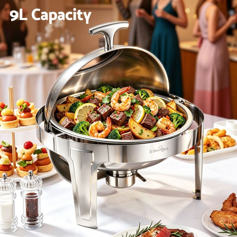 5 star chef 9l chafing dish buffet warmer food warmer catering server round 5 star chef 9l chafing dish buffet warmer food warmer catering server round