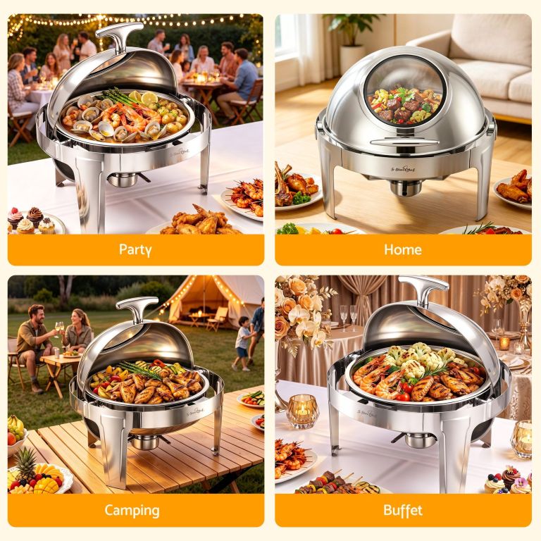 5 star chef 9l chafing dish buffet warmer food warmer catering server round 5 star chef 9l chafing dish buffet warmer food warmer catering server round