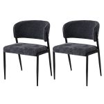 artiss dining chairs set of 2 linen fabric soft upholstered chairs charcoal artiss dining chairs set of 2 linen fabric soft upholstered chairs charcoal