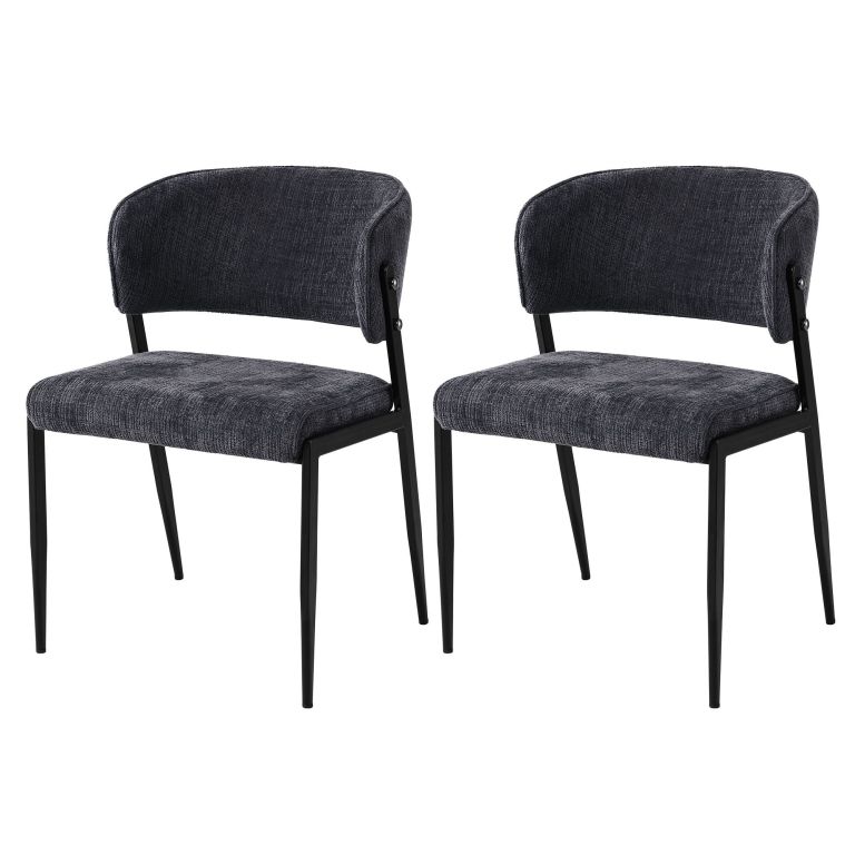 artiss dining chairs set of 2 linen fabric soft upholstered chairs charcoal artiss dining chairs set of 2 linen fabric soft upholstered chairs charcoal