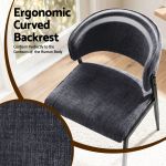artiss dining chairs set of 2 linen fabric soft upholstered chairs charcoal artiss dining chairs set of 2 linen fabric soft upholstered chairs charcoal