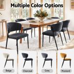 artiss dining chairs set of 2 linen fabric soft upholstered chairs charcoal artiss dining chairs set of 2 linen fabric soft upholstered chairs charcoal