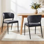 artiss dining chairs set of 2 linen fabric soft upholstered chairs charcoal artiss dining chairs set of 2 linen fabric soft upholstered chairs charcoal