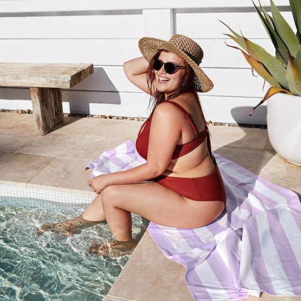 dock & bay beach towel cabana collection xl | quick dry | lombok lilac