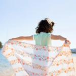 dock & bay kids beach towel | quick dry | peach party