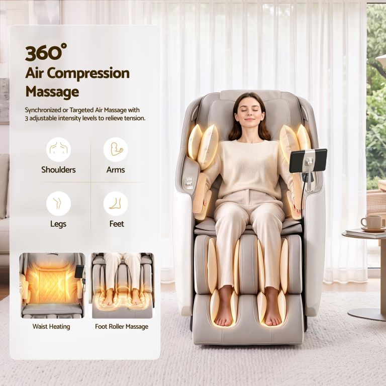 livemor elite 4d massage chair recliner, sl track zero gravity & heat auto body scan, 12 auto programs, 3 zero g positions, foot rollers, airbag compression, bluetooth speaker, wireless charging livemor elite 4d massage chair recliner, sl track zero gravity & heat auto body scan, 12 auto programs, 3 zero g positions, foot rollers, airbag compression, bluetooth speaker, wireless charging