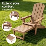 gardeon folding sun lounger adirondack chair outdoor lounge setting hdpe recliner footrest khaki gardeon folding sun lounger adirondack chair outdoor lounge setting hdpe recliner footrest khaki