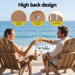 gardeon folding sun lounger adirondack chair outdoor lounge setting hdpe recliner footrest khaki gardeon folding sun lounger adirondack chair outdoor lounge setting hdpe recliner footrest khaki