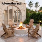 gardeon folding sun lounger adirondack chair outdoor lounge setting hdpe recliner footrest khaki gardeon folding sun lounger adirondack chair outdoor lounge setting hdpe recliner footrest khaki