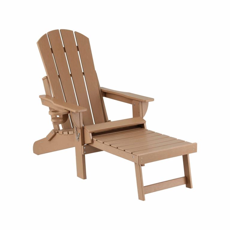 gardeon folding sun lounger adirondack chair outdoor lounge setting hdpe recliner footrest khaki gardeon folding sun lounger adirondack chair outdoor lounge setting hdpe recliner footrest khaki