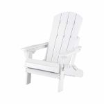 gardeon folding sun lounger adirondack chair outdoor lounge setting hdpe recliner footrest white gardeon folding sun lounger adirondack chair outdoor lounge setting hdpe recliner footrest white