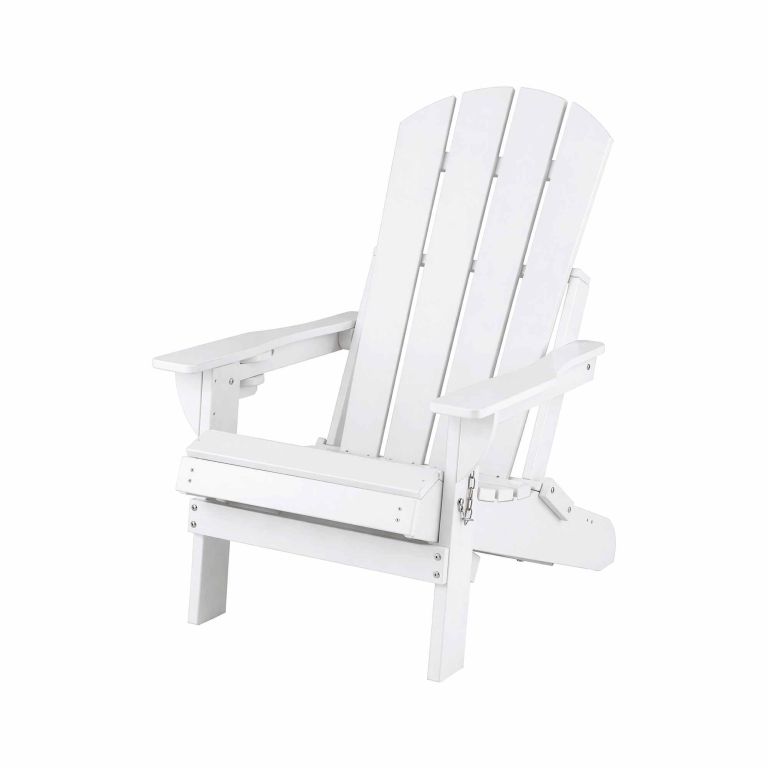gardeon folding sun lounger adirondack chair outdoor lounge setting hdpe recliner footrest white gardeon folding sun lounger adirondack chair outdoor lounge setting hdpe recliner footrest white