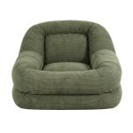 artiss armchair floor chair couch recliner 1 seater cloud chaise lounge corduroy green