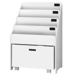 keezi 4 tiers kids bookshelf storage organiser children bookcase drawers display