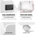 keezi 4 tiers kids bookshelf storage organiser children bookcase drawers display