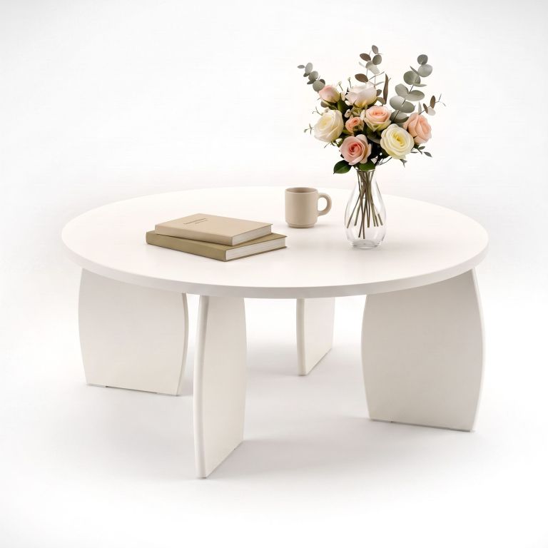 artiss round coffee table high gloss center table minimalist living room furniture 78x35cm cream white artiss round coffee table high gloss center table minimalist living room furniture 78x35cm cream white