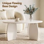 artiss round coffee table high gloss center table minimalist living room furniture 78x35cm cream white artiss round coffee table high gloss center table minimalist living room furniture 78x35cm cream white