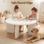 artiss round coffee table high gloss center table minimalist living room furniture 78x35cm cream white artiss round coffee table high gloss center table minimalist living room furniture 78x35cm cream white