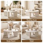 artiss round coffee table high gloss center table minimalist living room furniture 78x35cm cream white artiss round coffee table high gloss center table minimalist living room furniture 78x35cm cream white